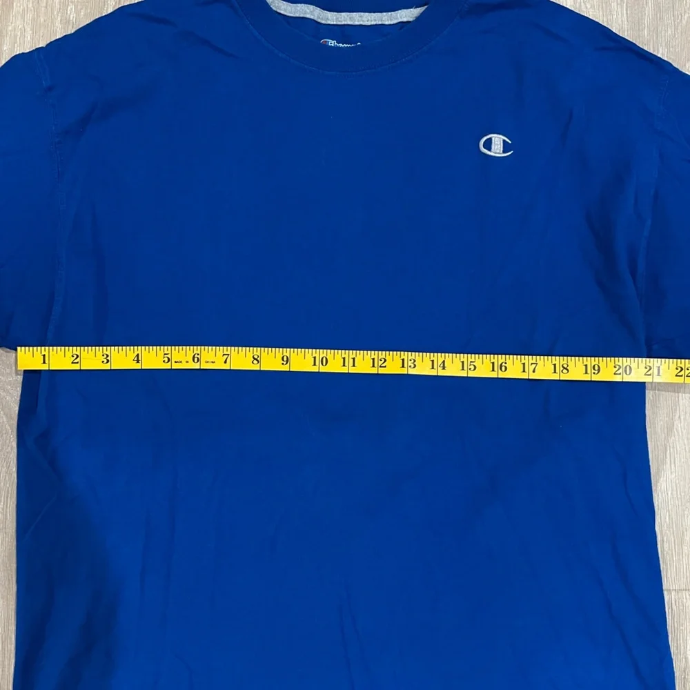Champion Authentic Blue Logo Tee casual short sleeve t-shirt men’s XL - Picture 3 of 5